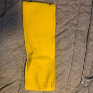 Basic yellow bandeau bikini top